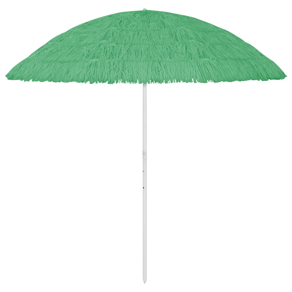 vidaXL sombrilla de playa hawaii verde 300 cm