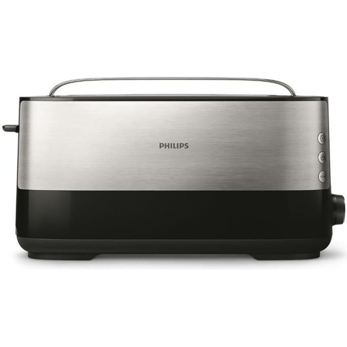 Tostadora - philips - hd2692/90 - colección metal desayuno - 1 ranura larga