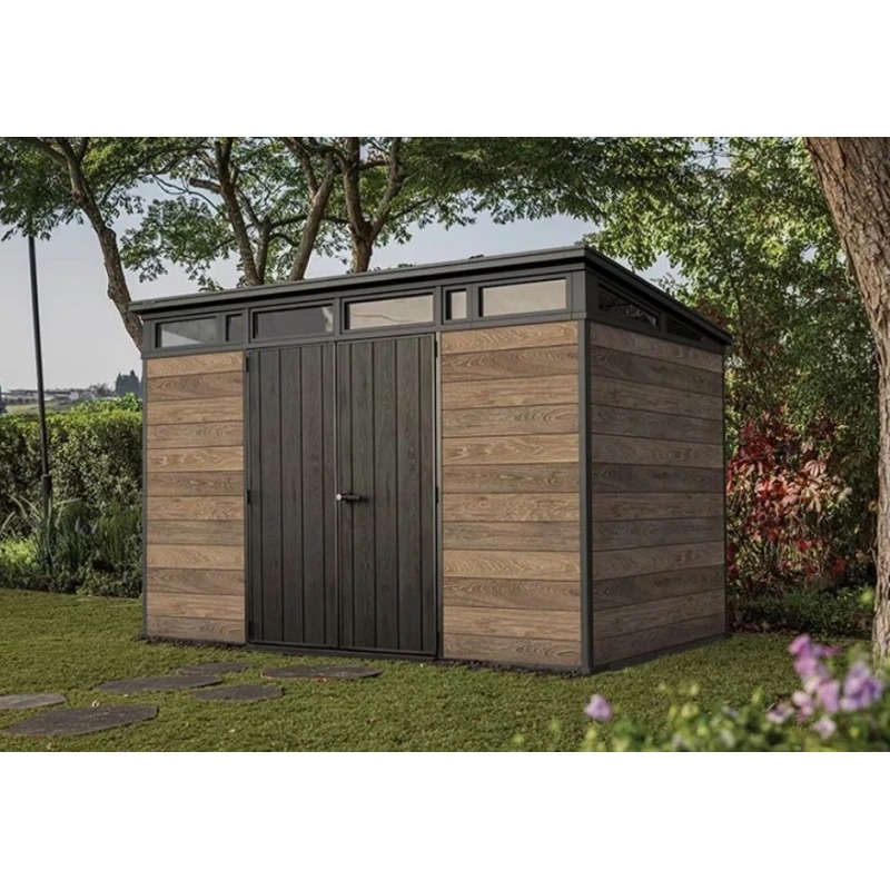 Caseta cobertizo resina jardin venetian signature pent 9x7 keter