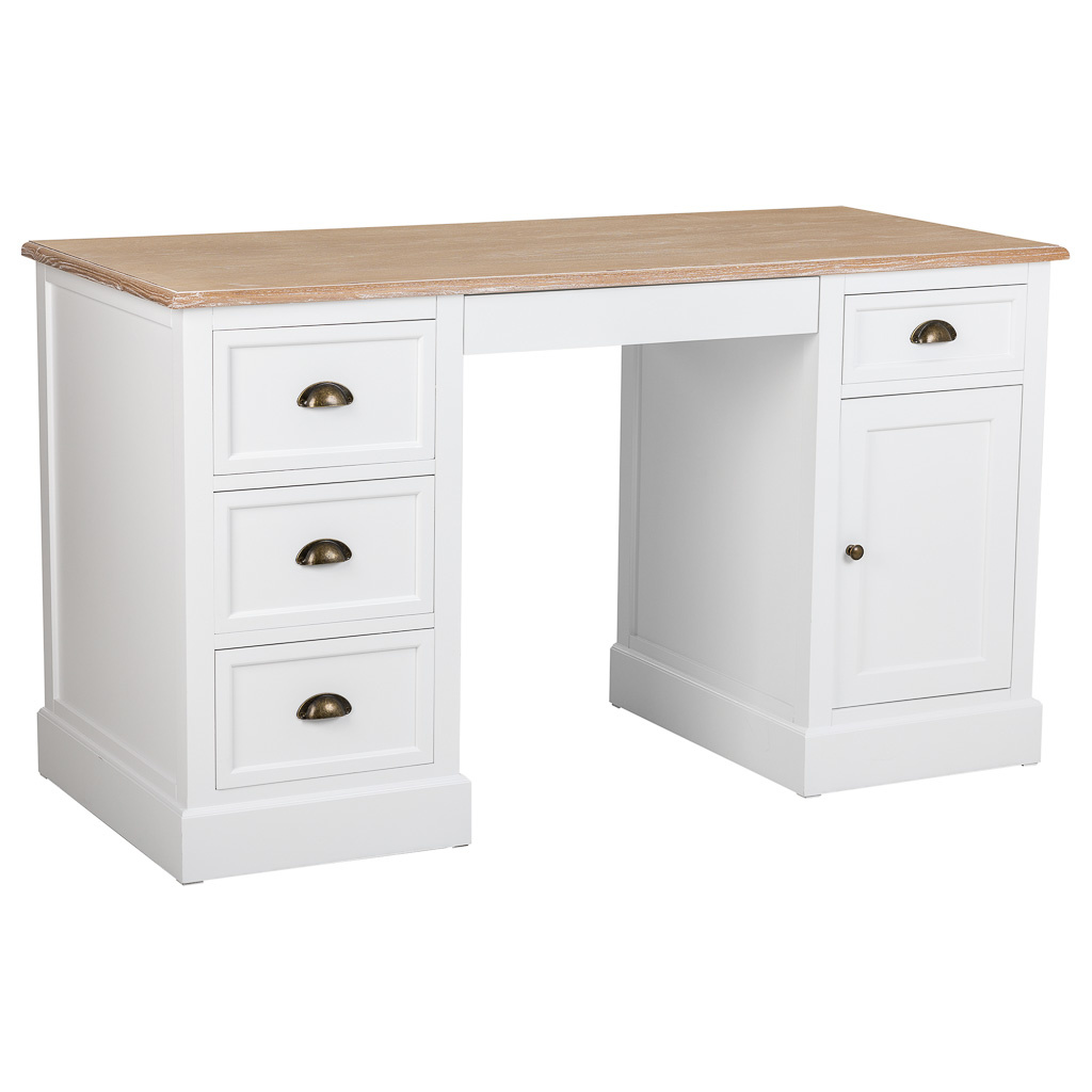 Mesa escritorio de madera blanco 140x60x78.5