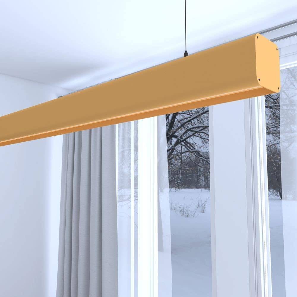 Lámpara lineal techo colgante amarillo 1,5 m - luz cálida 2700k