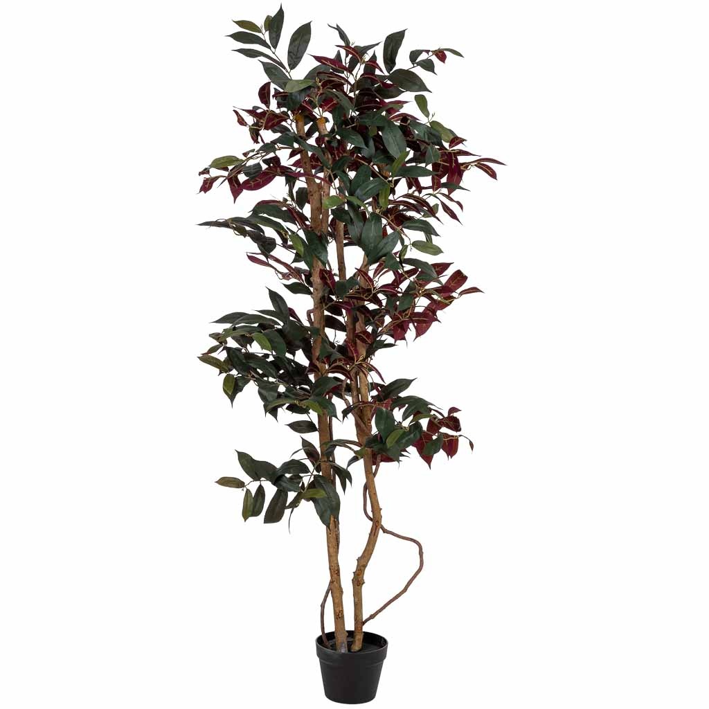Arbol decorativo artificial de 500 hojas verde 70x70x160