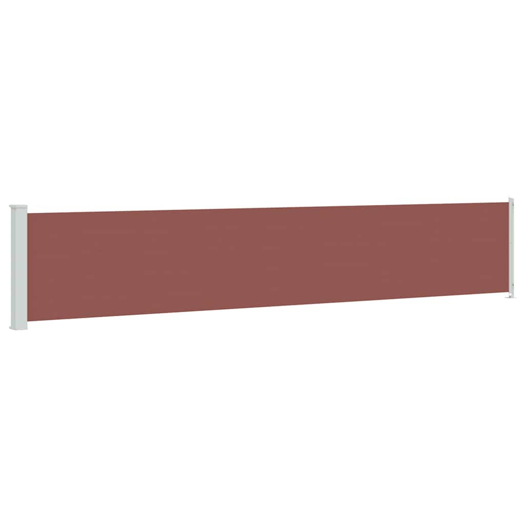 vidaXL toldo lateral retráctil de jardín marrón 117x600 cm