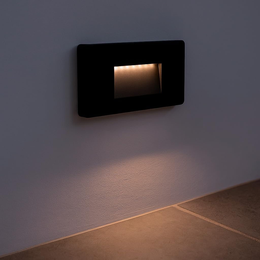 Baliza exterior rectangular, superficie pared, 3w (30w), ip65, luz natural