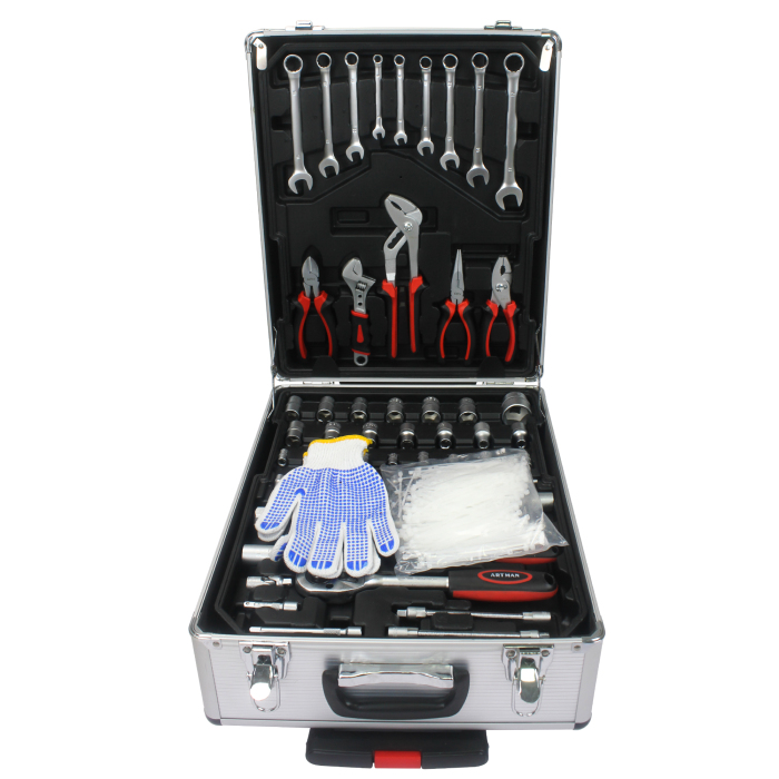 Carro de herramientas con 4 cajones plata 51x36,5x20cm