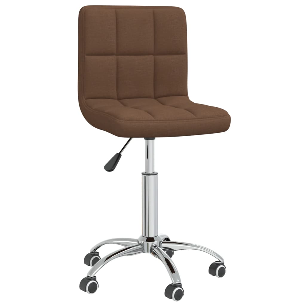 Silla giratoria de oficina/estudio tela marrón 02_0024146