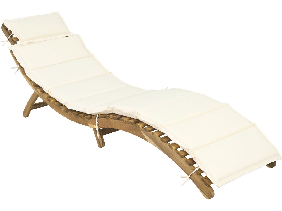 Tumbona de madera con cojines incluidos <<jakarta>> - beige