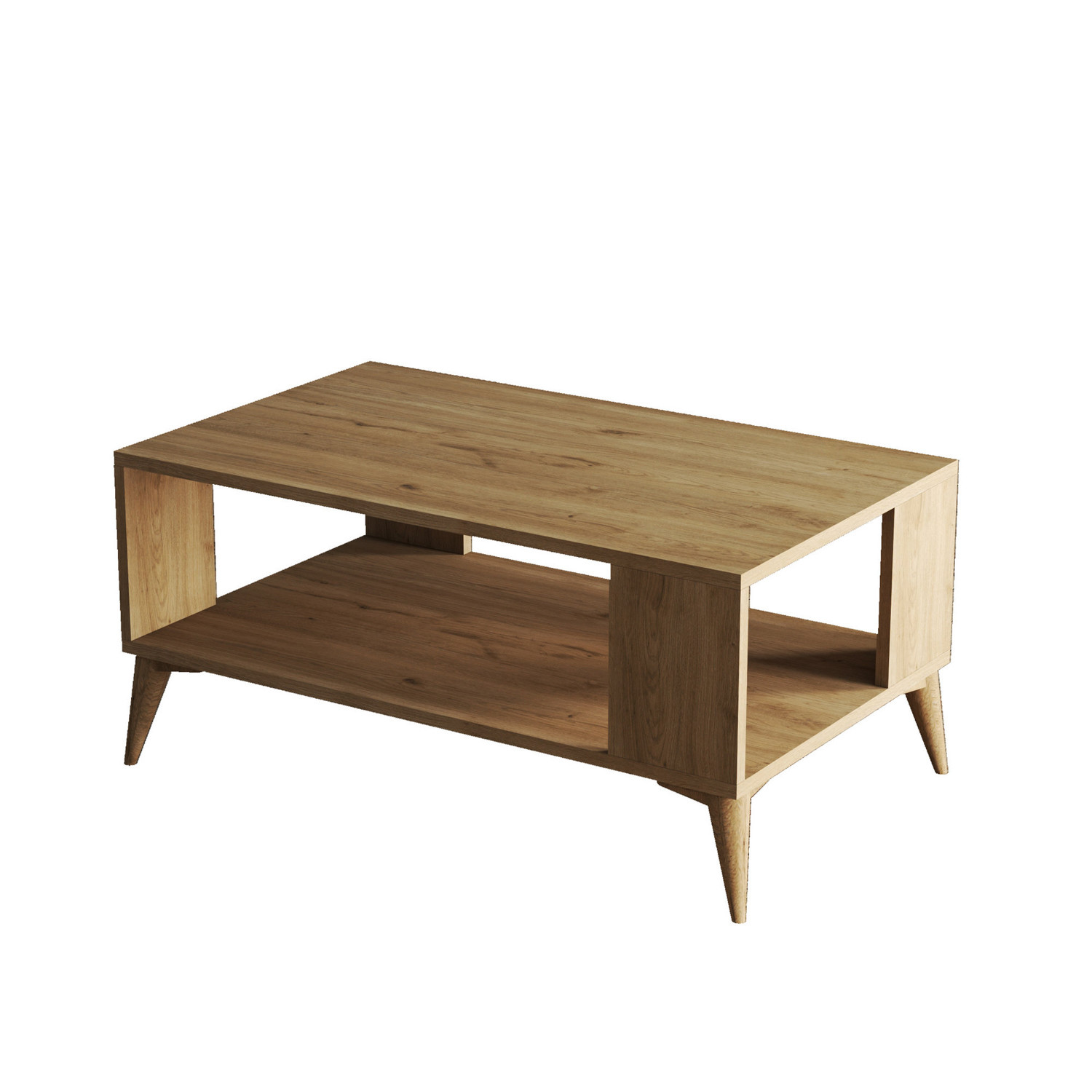 Mesa baja de madera "authentic" - 90 x 41 x 54 cm - marrón