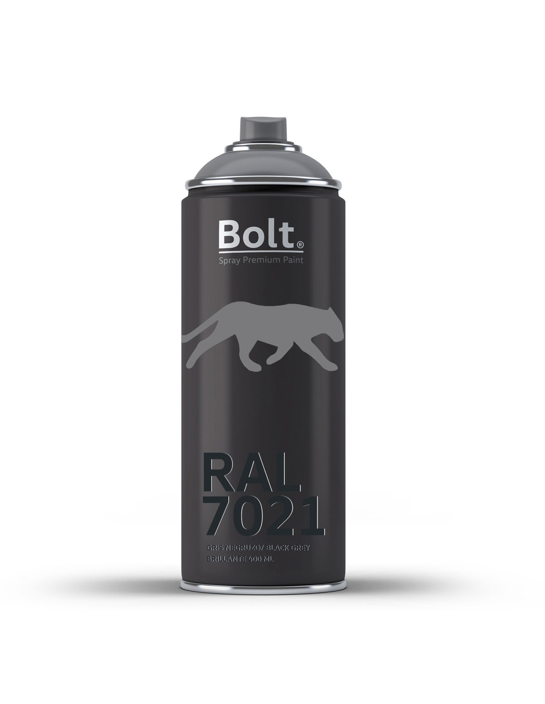 Spray bolt premium acrilico brillante ral 400 ml (ral 7021 gris negruzco)
