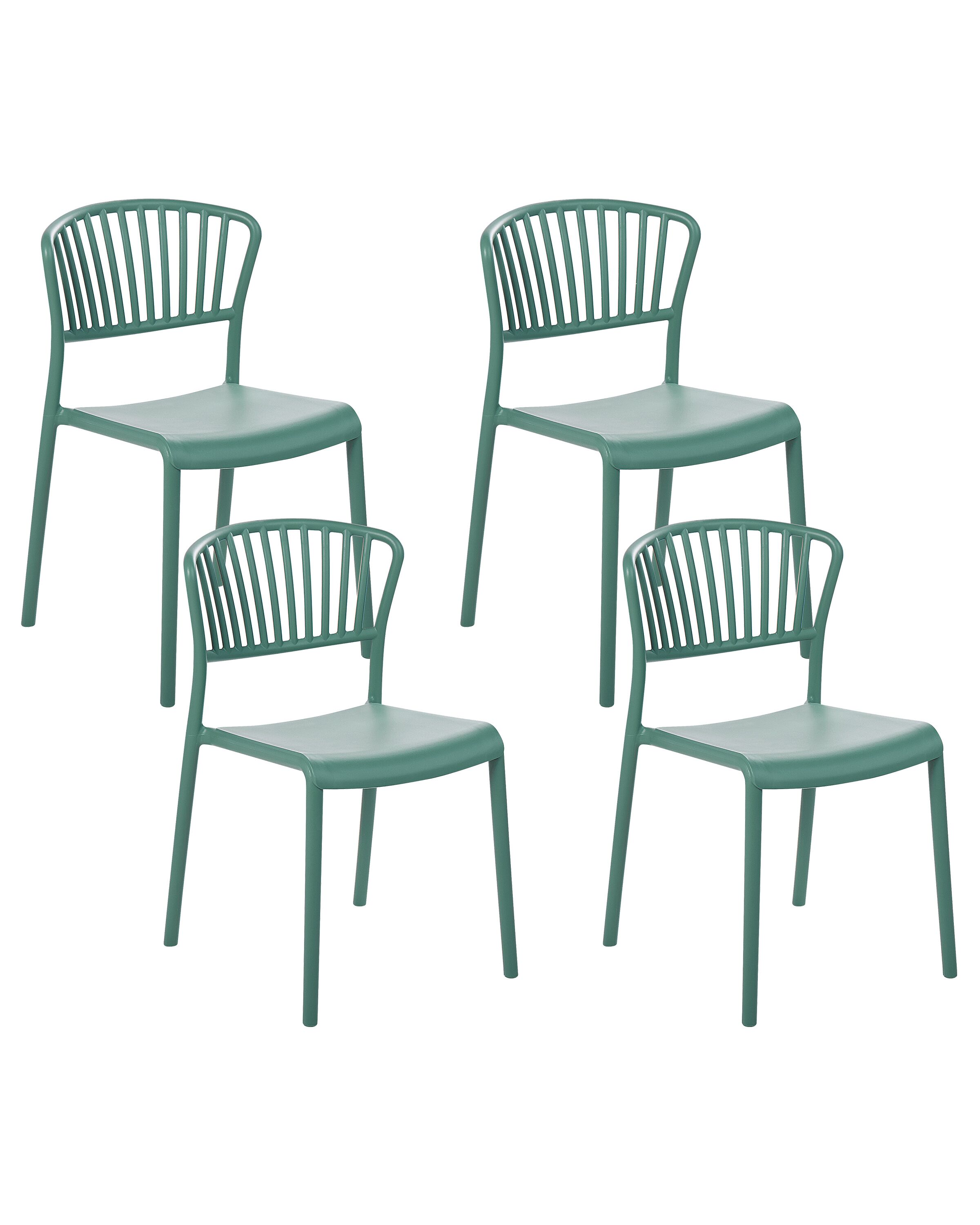 Conjunto de 4 sillas de jardín gela verde menta