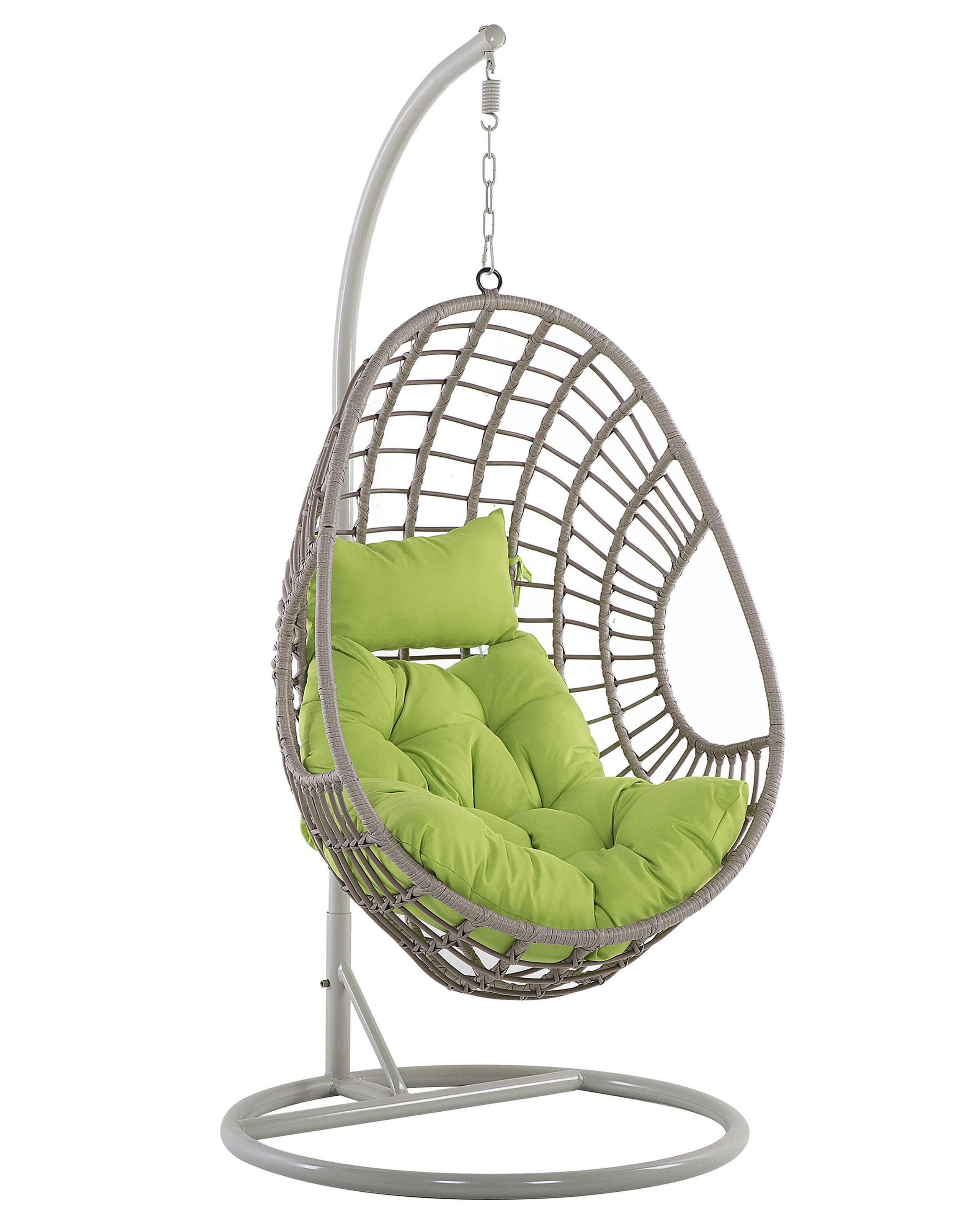 Sillón colgante con soporte arpino ratán sintético beige