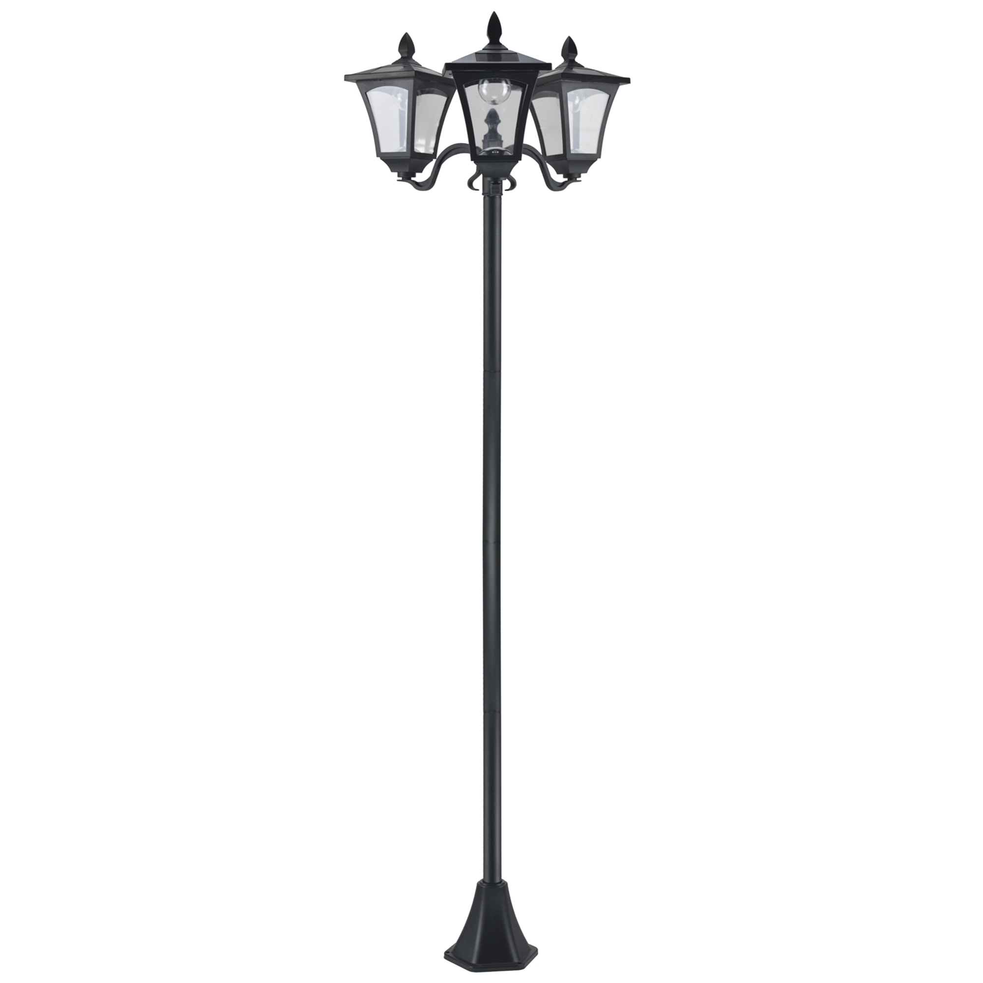 Farol de jardín 51.5x47x182.5 cm plástico, acero inoxidable Outsunny