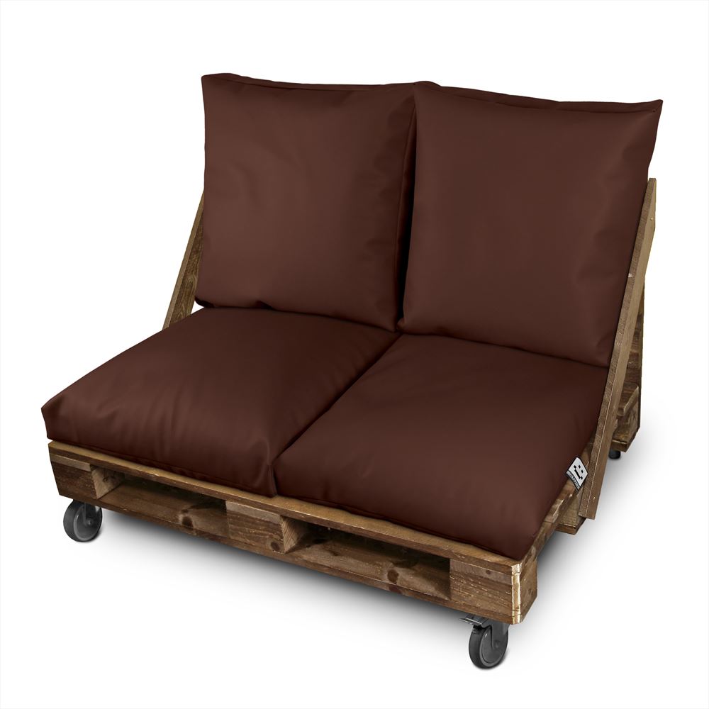 Cojín multiusos suelo o respaldo o asiento para palets exterior marrón happ