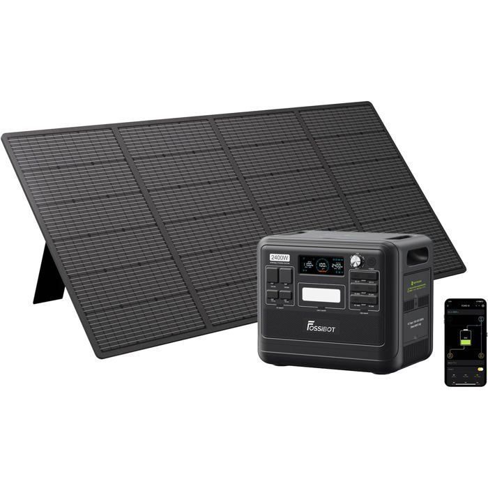 Fossibot - central eléctrica portátil - lifepo4 2048wh - 2400w - 400w solar