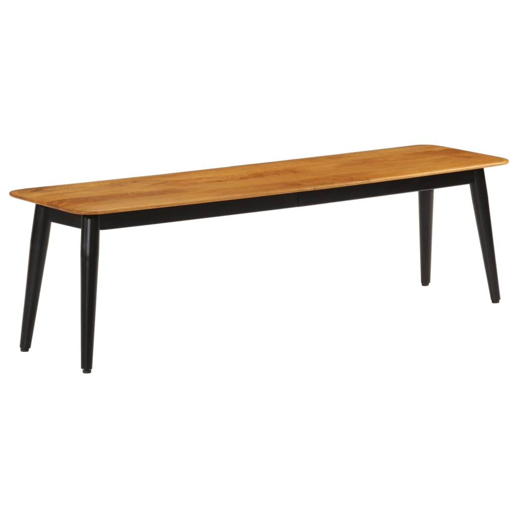 vidaXL banco madera maciza de mango y hierro 160x40x45 cm