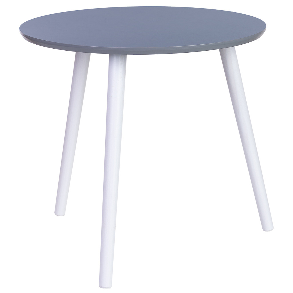 Mesa auxiliar de madera 3 patas negra 50x50x46h cm