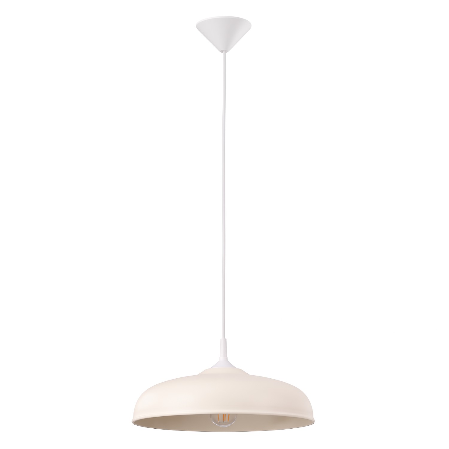 Lámparas colgantes gina 1 beige acero 38x74x38cm