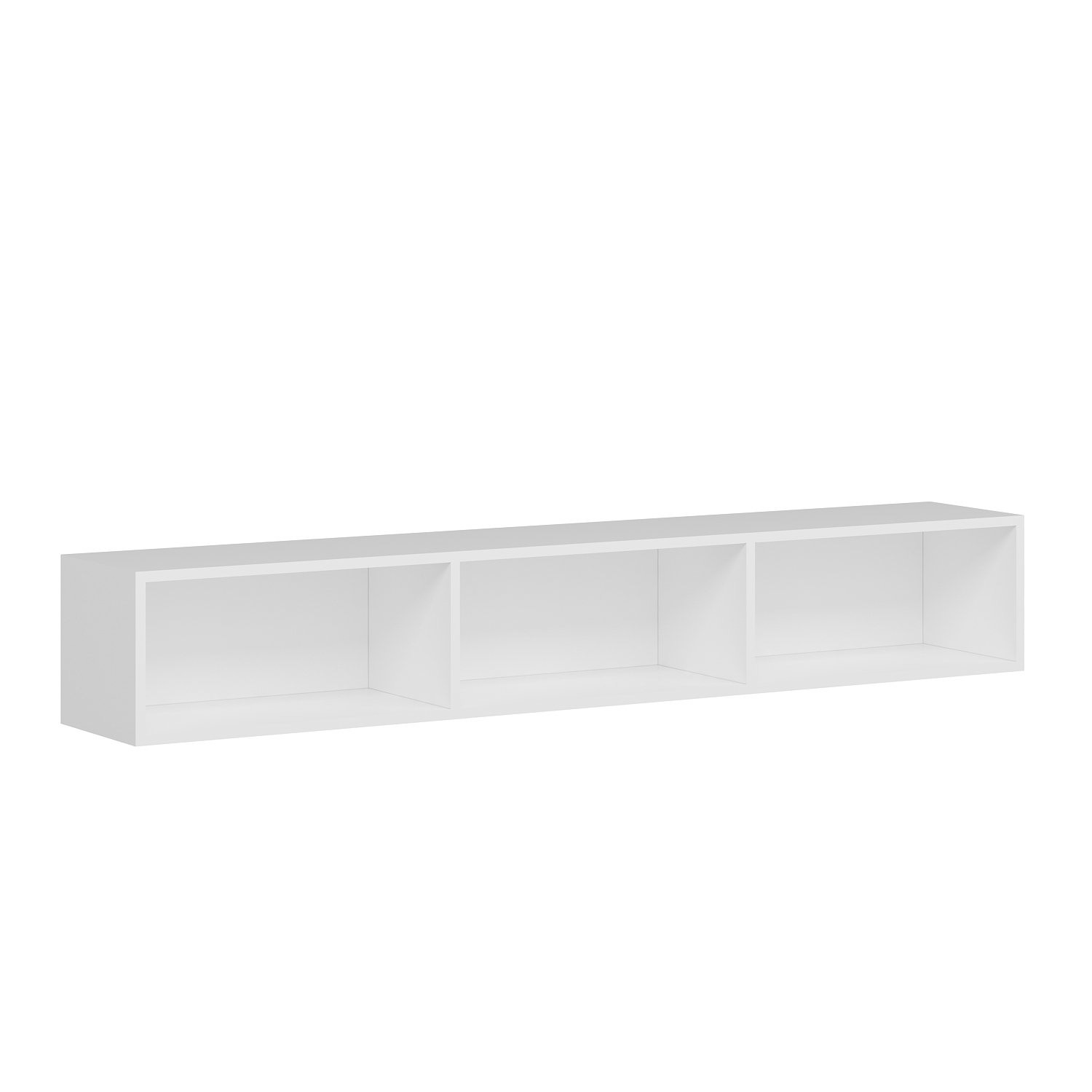 Mueble tv suspendido de madera "rigel" - 180 x 32 x 30 cm - blanco