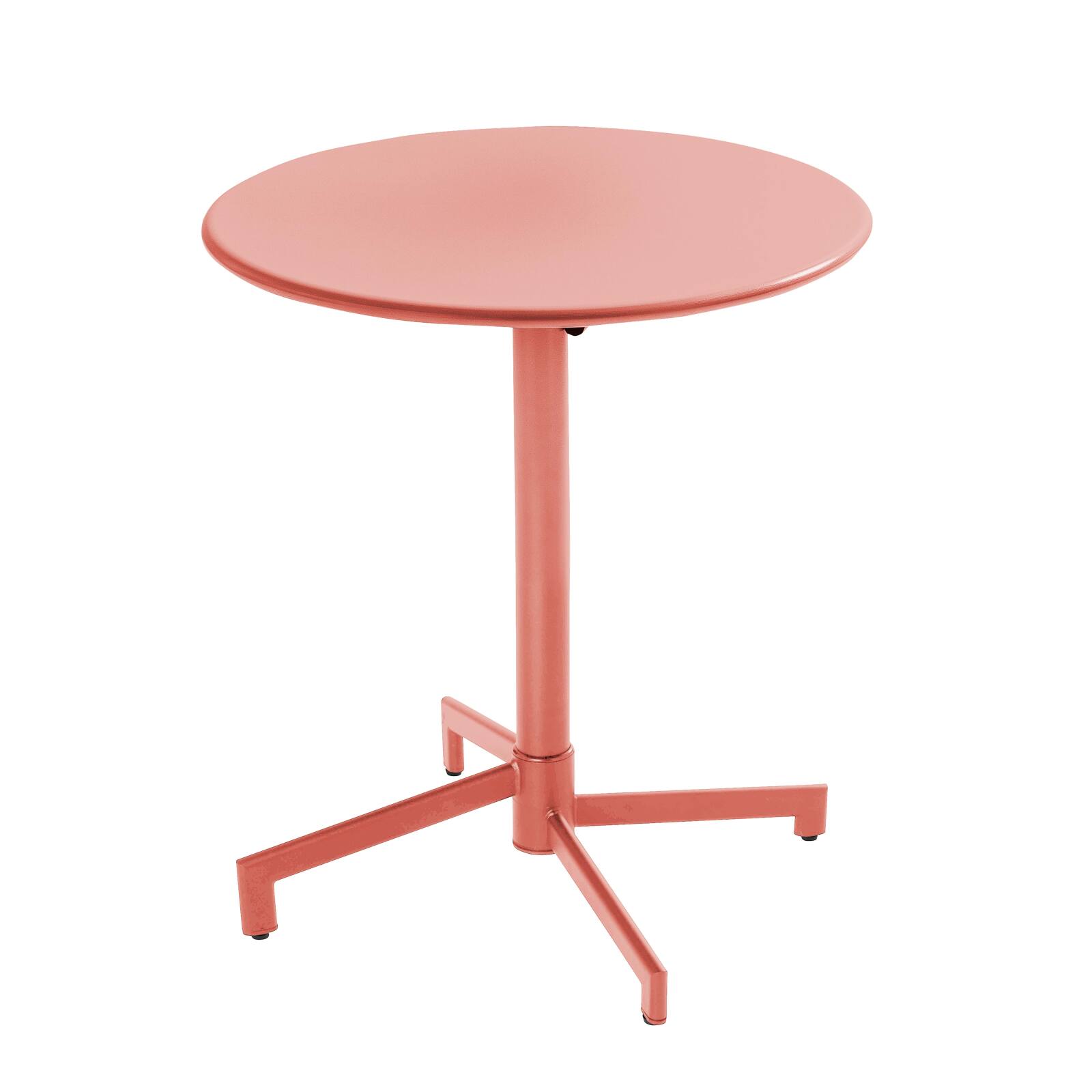 Oviala - mesa redonda de jardín tipo bistró con tapa plegable marfil