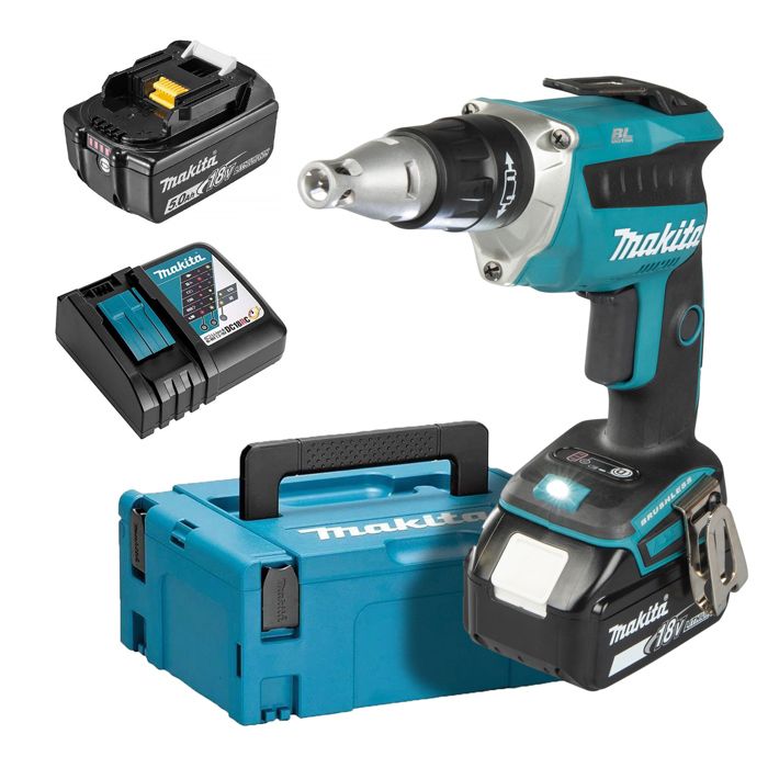 Atornilladora para yeso 18v - 2x5ah + cargador - 251x79x259 mm