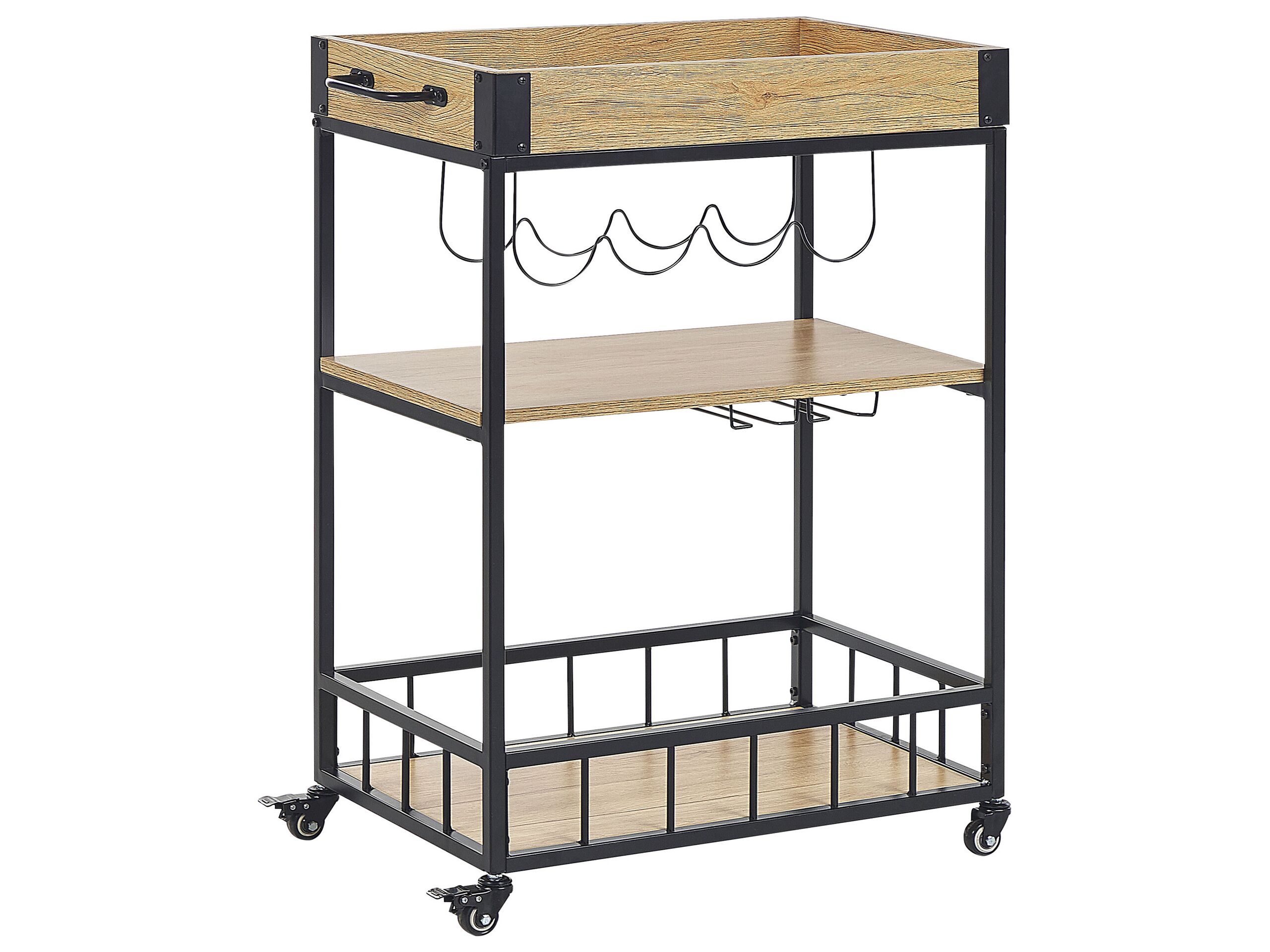 Carrito de cocina hullet metal marrón claro