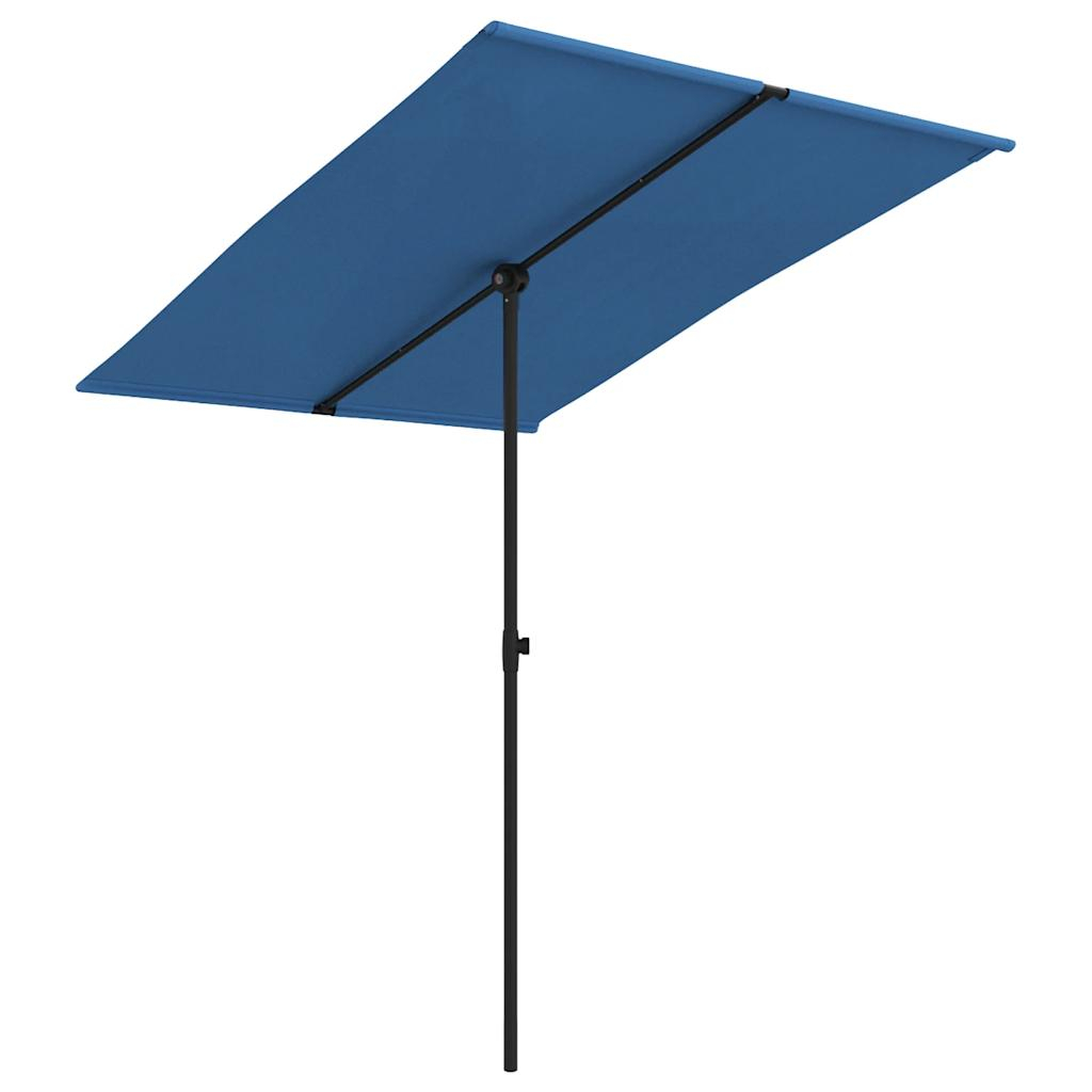 vidaXL sombrilla de jardín con palo de aluminio azul azure 2x1,5 m