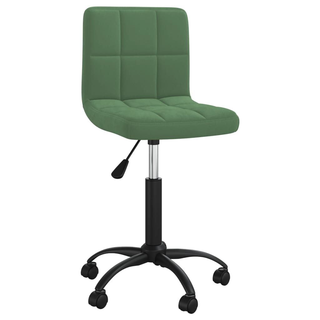 Silla giratoria de oficina/estudio terciopelo verde oscuro 02_0024187