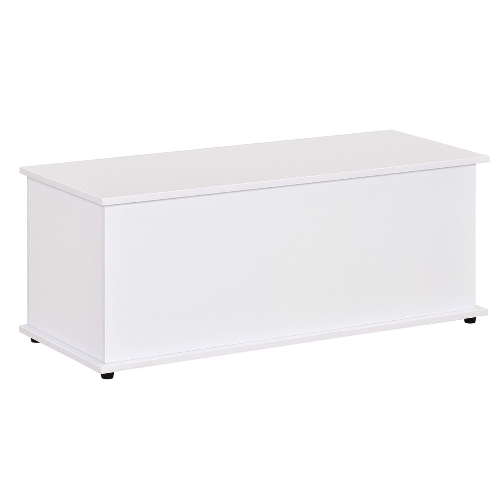 Baúl de almacenamiento 100x40x40 cm color blanco Homcom