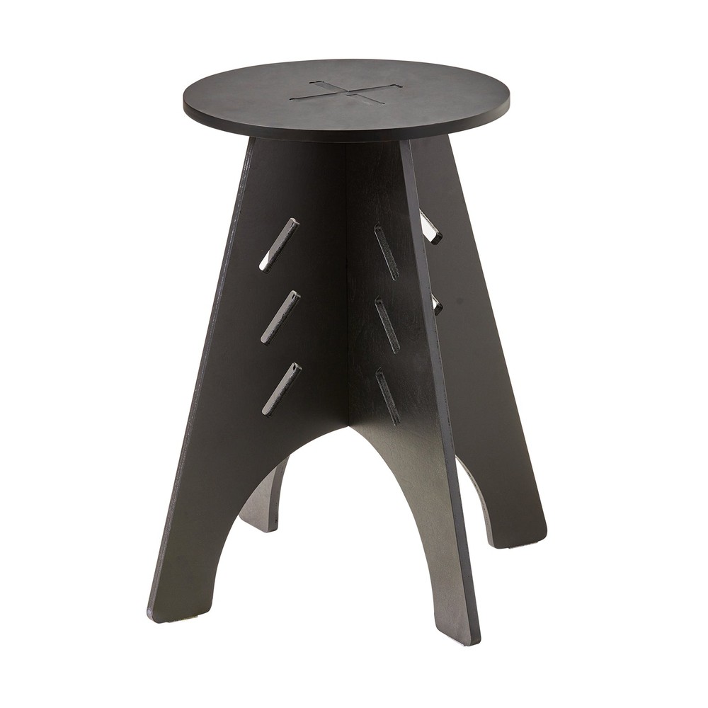 Mesa auxiliar funcional negro 32x32x48.5cm hfbt01-k-sch