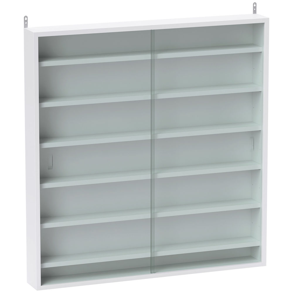 Vitrina de pared 80x9.5x83 cm color blanco Homcom