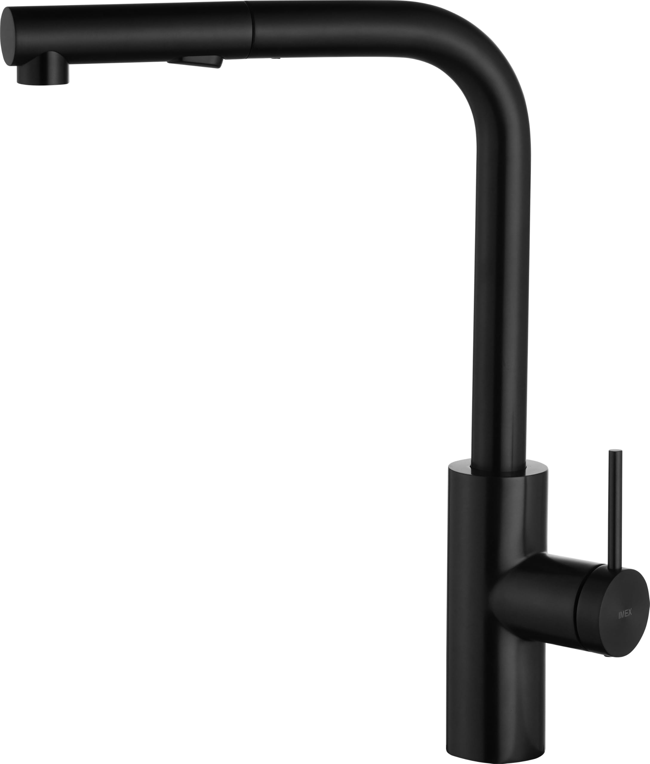 Imex - grifo cocina extraíble negro serie oporto