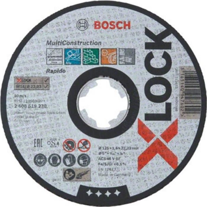 Disco de corte - Bosch - 125 mm - x-lock - mezcla especial de lijado - meno