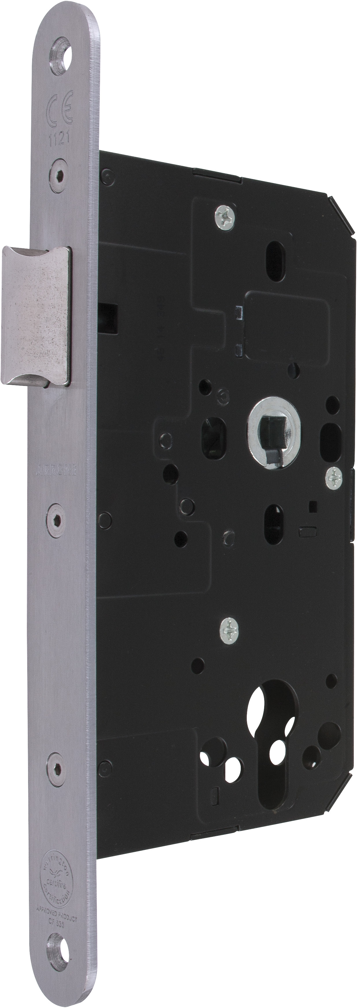 Cerradura embutir ar911 frontal 24 mm de paso 60 mm aisi 304 arrone