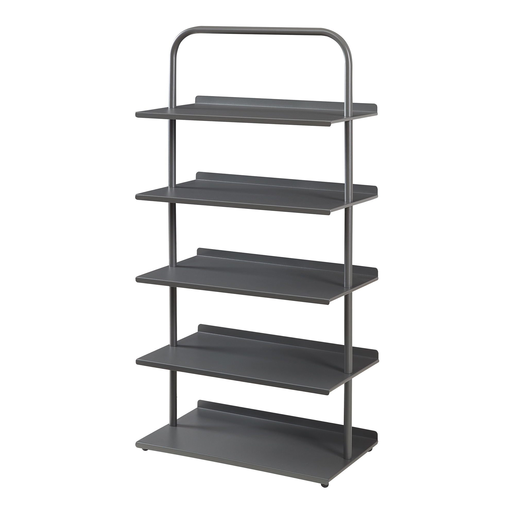 Zapatero poytya 5 niveles acero 119x60x32 cm antracita [en.casa]
