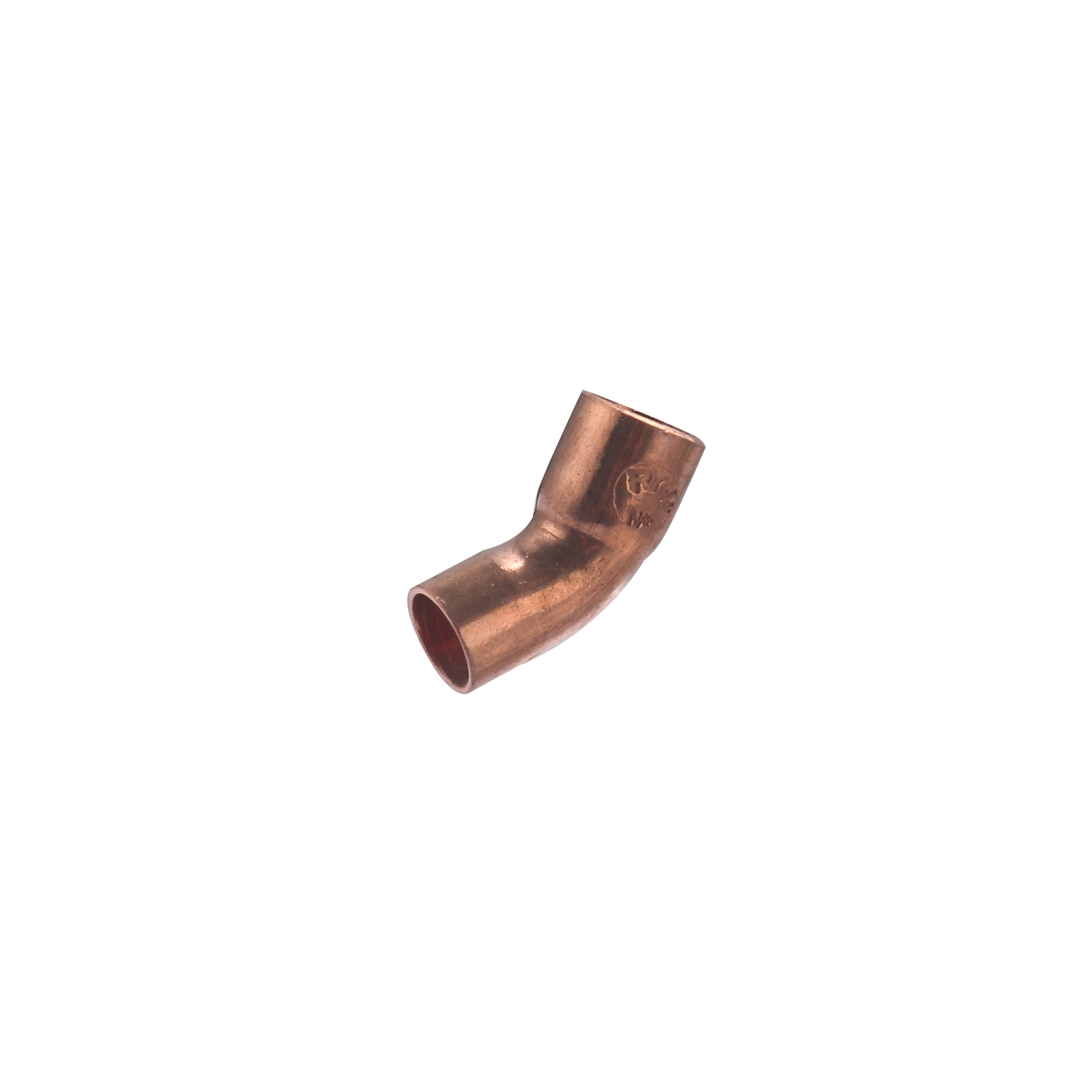 Conexión de cobre para soldar, codo de 45° ø10 macho-hembra