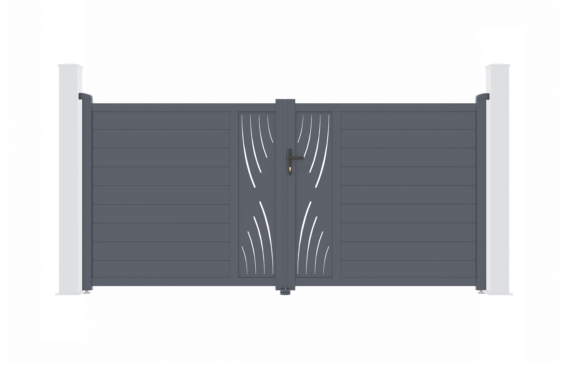 Cancela automática batiente veleta 3m a.160cm + motor brazo b500