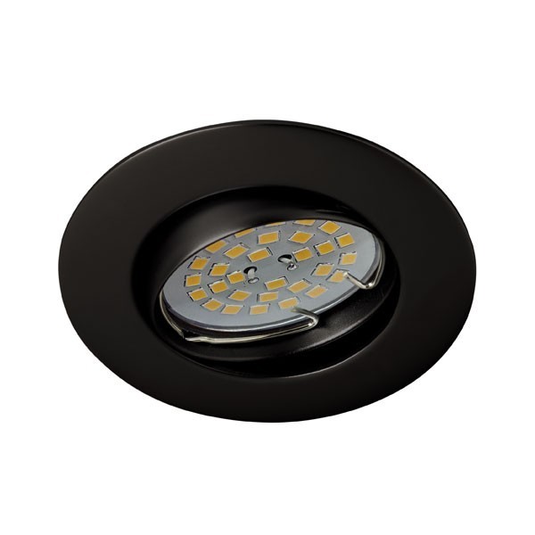 Foco empotrable basculante basic redondo negro wonderlamp 1xgu10