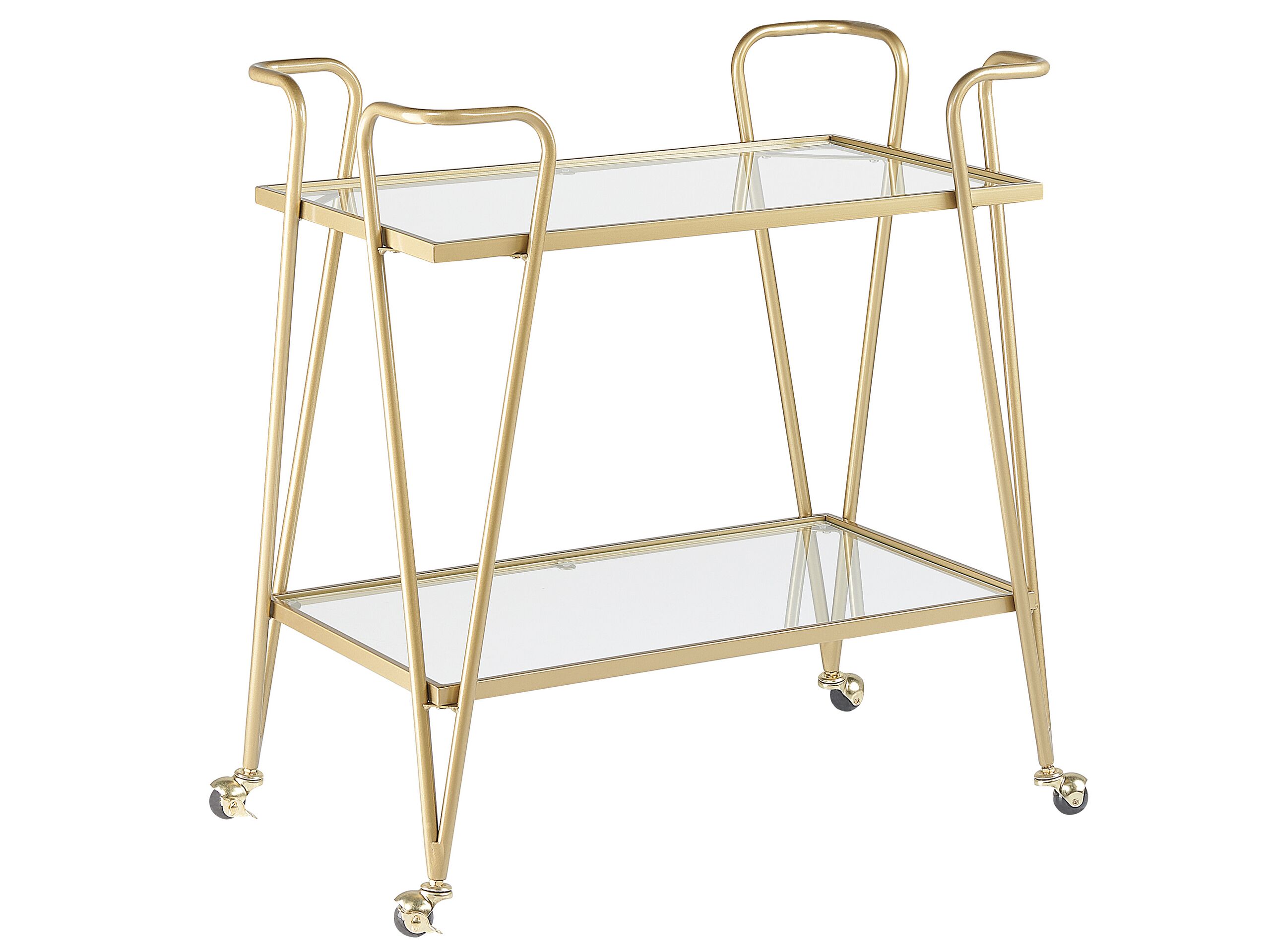 Carrito de cocina noti metal dorado