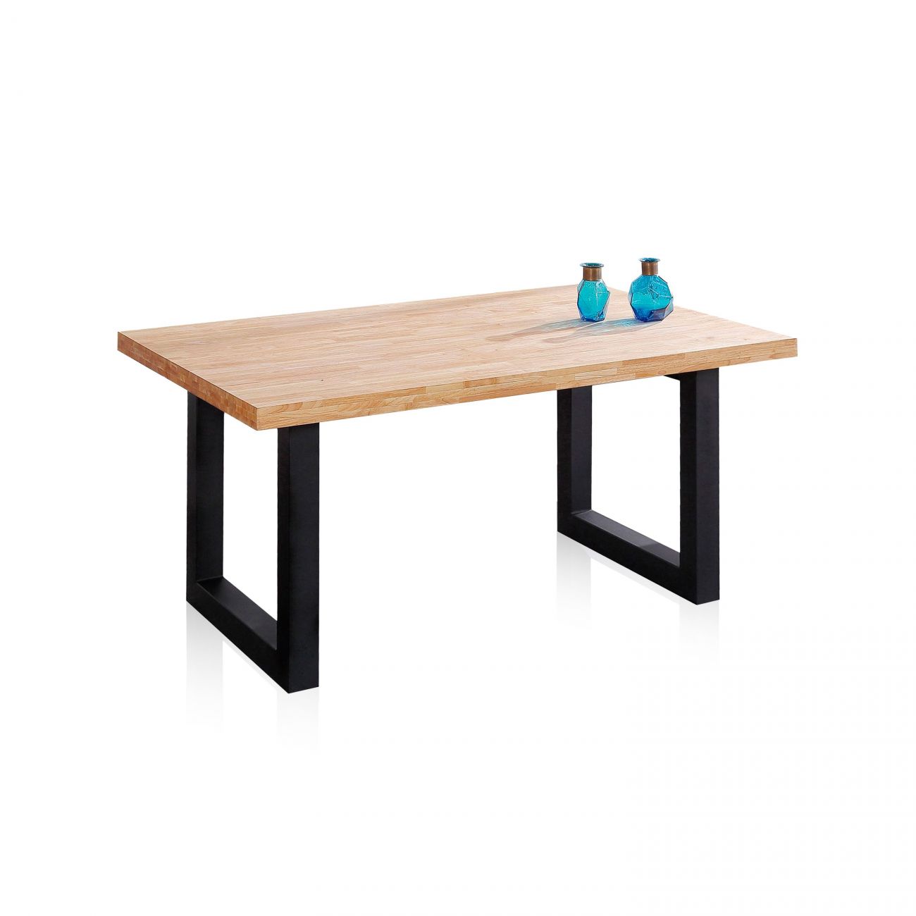 Mesa de jantar loft 160 carvalho selvagem - preto