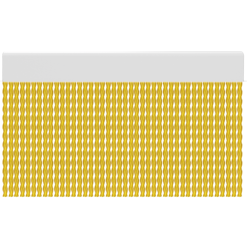 Cortina para puertas de PVC tube amarillo translucido / 90 x 210