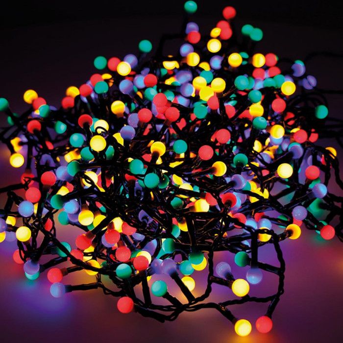 Guirnalda luminoso exterior LED centelleante ''cherry compact'' 16m 500 LED