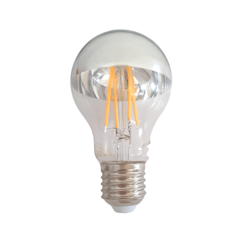 Bombilla LED E27 filamento 7w a60 plata reflectante - blanco cáli