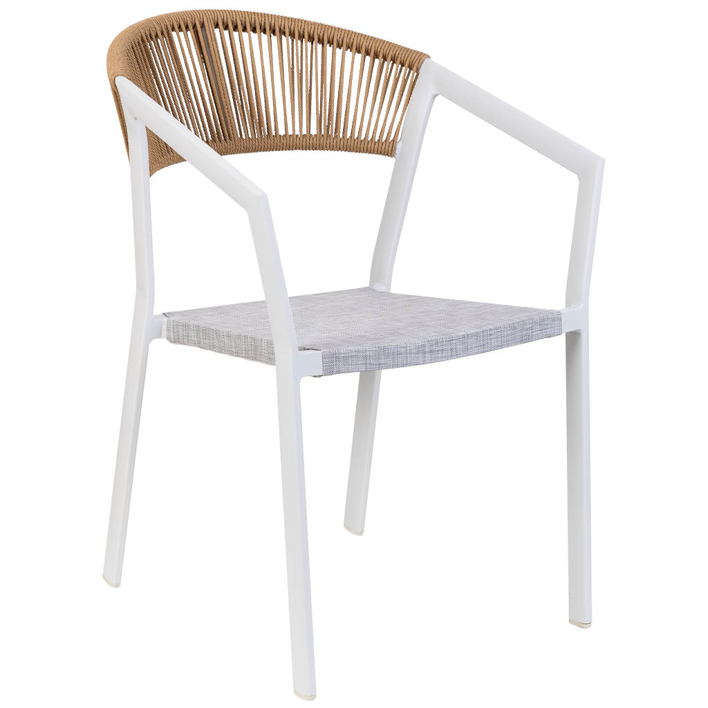 Silla de aluminio blanca 57x62x78
