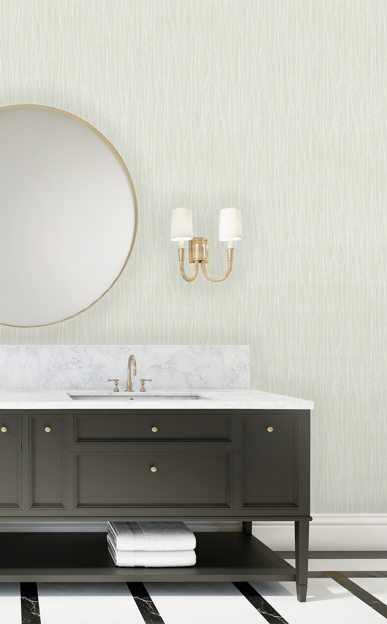 Papel pintado gaulan lavable la tela con pliegues fruncida en 10.6m²