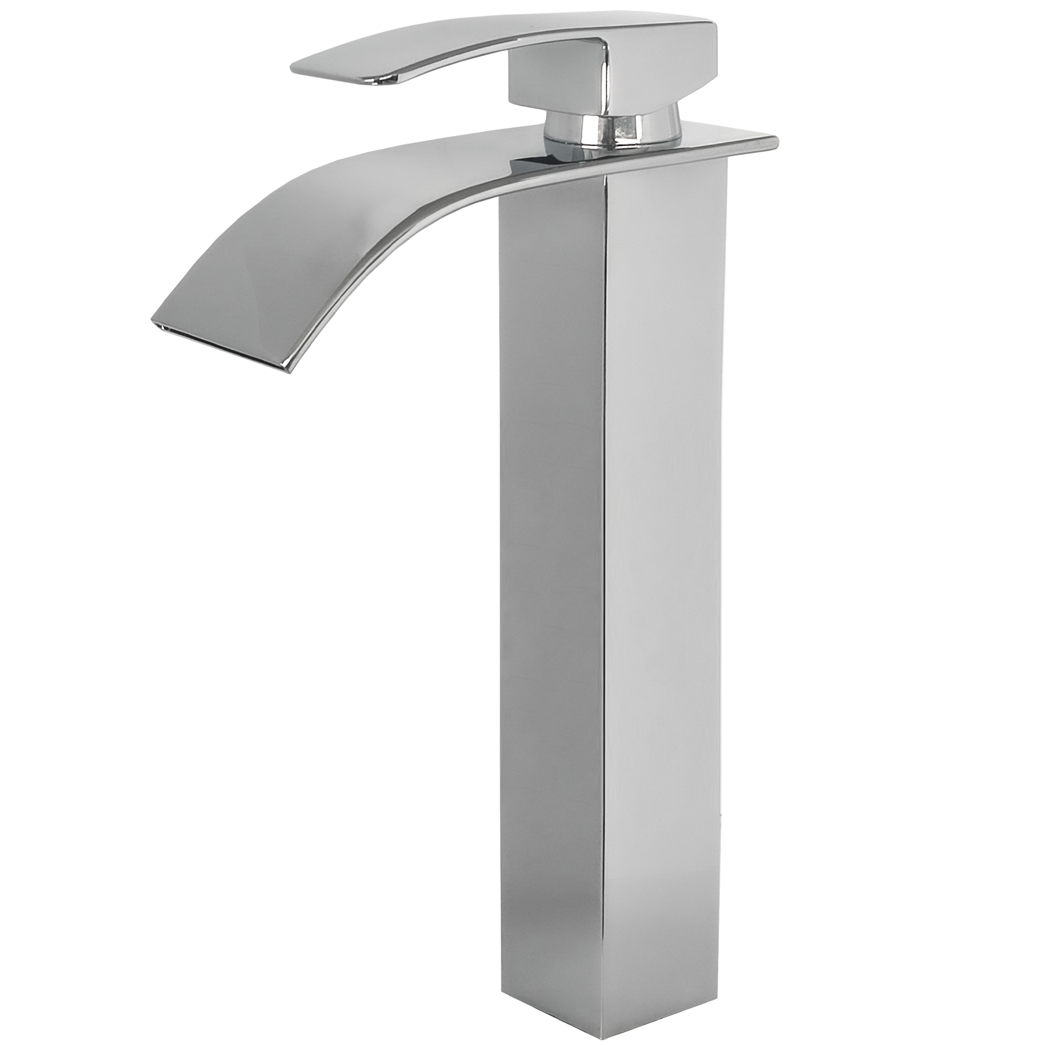 Valaz grifo de lavabo alto para pica monomando cascada cromado