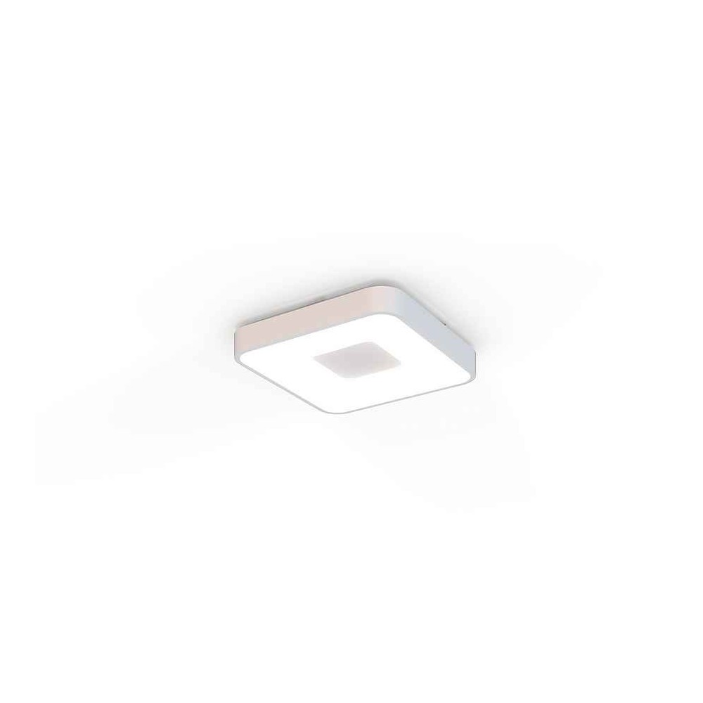 Mantra plafón LED de techo cuadrado blanco coin regulable con mando y app