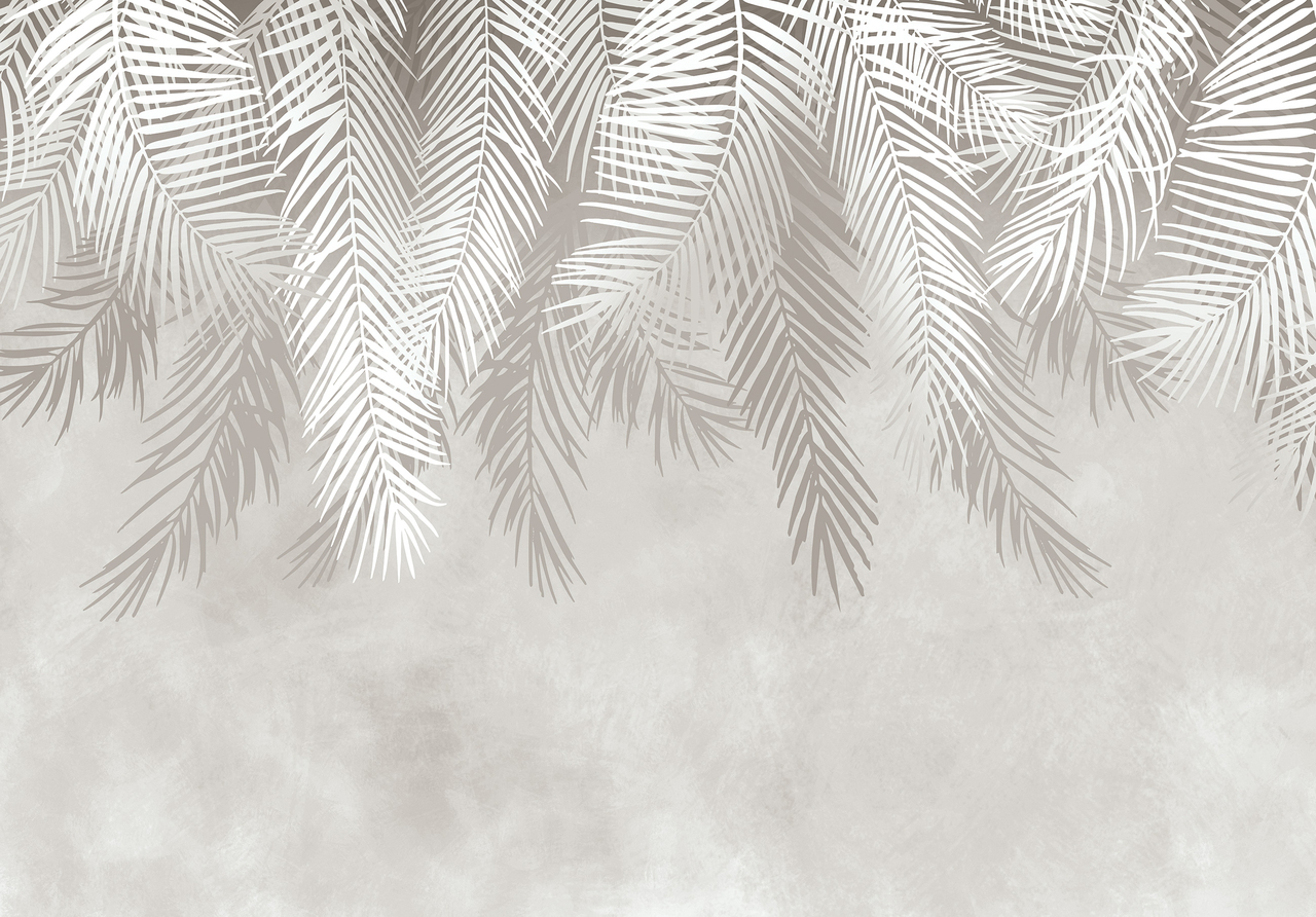 Papel pintado pared hojas hormigón 350x250 fotomurales dormitorio