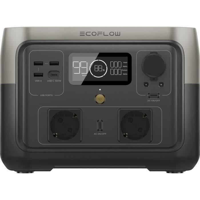 Generador eléctrico portátil river 2 max, 512 wh, 2 salidas ac - 500 w tota