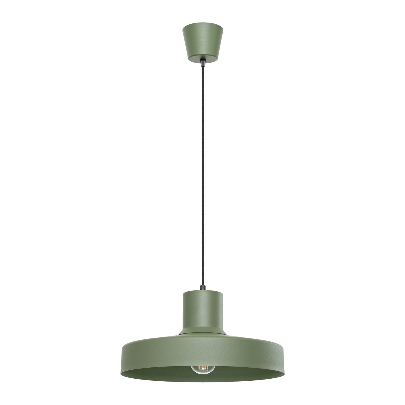 Lámpara coLGante bilo 1 verde oliva acero 35x120x35cm