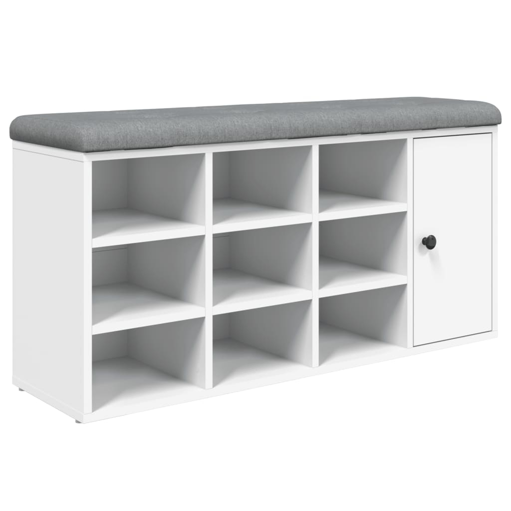 vidaXL zapatero madera de ingeniería blanco 102x32x50 cm